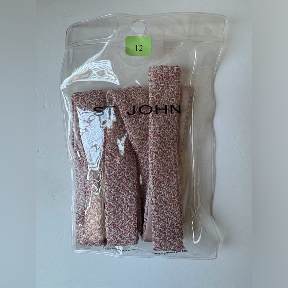 St. John Tweed Pink and Cream Belt Replacement Size 12 - Picture 1 of 5